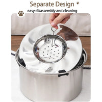 Stainless Steel Dog Floating Bowl No Spill Anti-Splash Non-Slip Pet water dispenser for dogs Big Capacity Dog Feeder Bowl