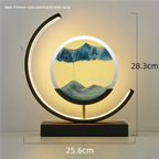 LED Moving Sand Art Table Lamp Quicksand Night Light 3D Sandscape Hourglass Bedside Lamps Flowing Sand Painting Home Decor Gifts