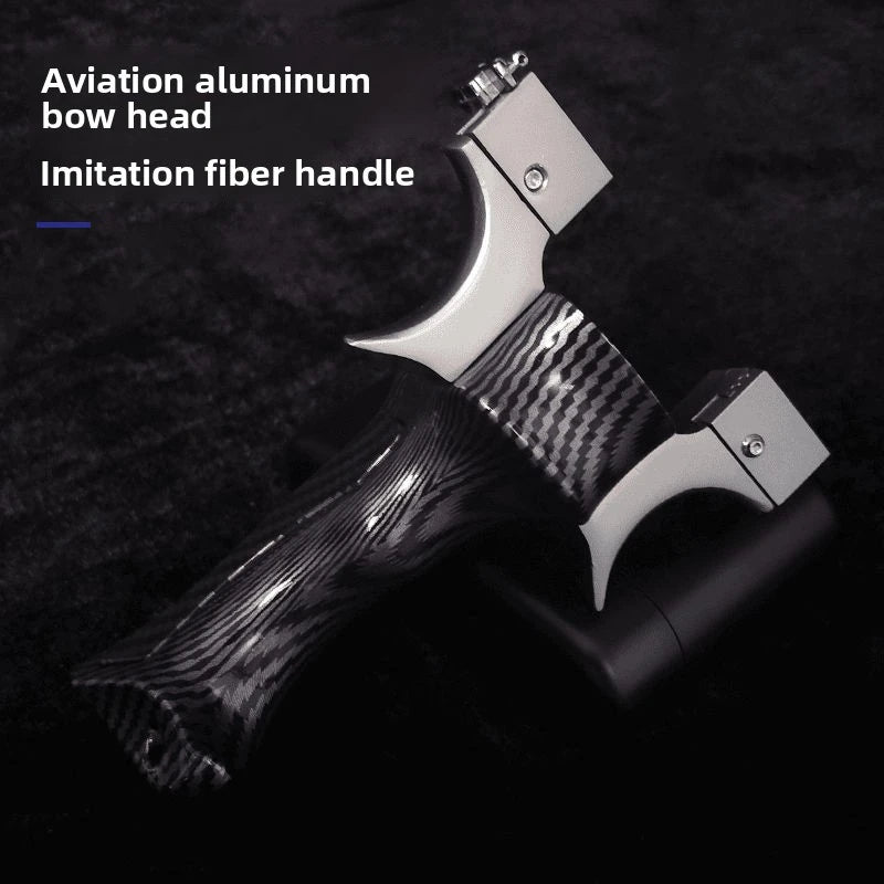 Y-U-O-U-Y Schleuder aus Aluminiumlegierung – Komplettset mit 3 Gummibändern und 300 Kugeln, ergonomischer Griff