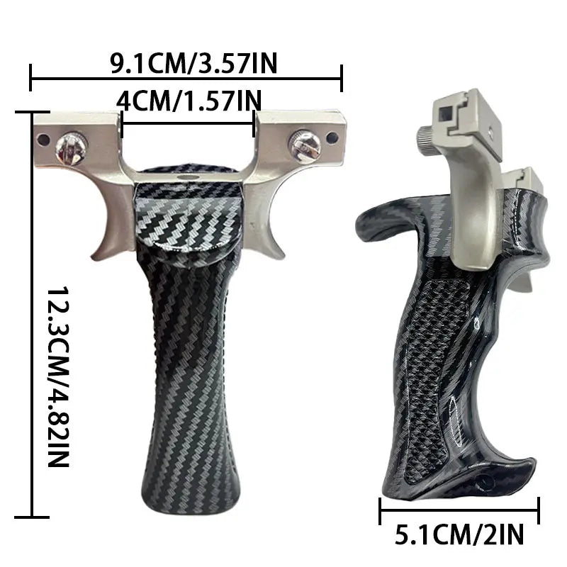 Y-U-O-U-Y Schleuder aus Aluminiumlegierung – Komplettset mit 3 Gummibändern und 300 Kugeln, ergonomischer Griff